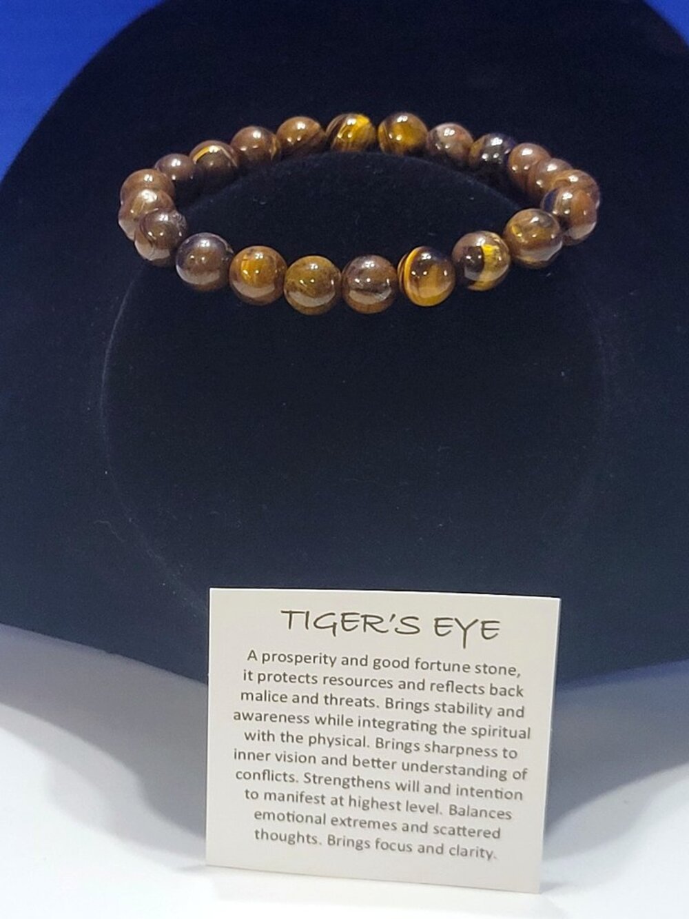 Vintage Natural Tiger's Eye Beaded Bracelet for Good Fortune